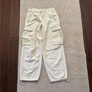Aritzia Cream Cargo Utility Pants